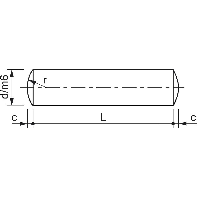 DIN 7 / DIN-EN-ISO 2338 - Zylinderstifte
