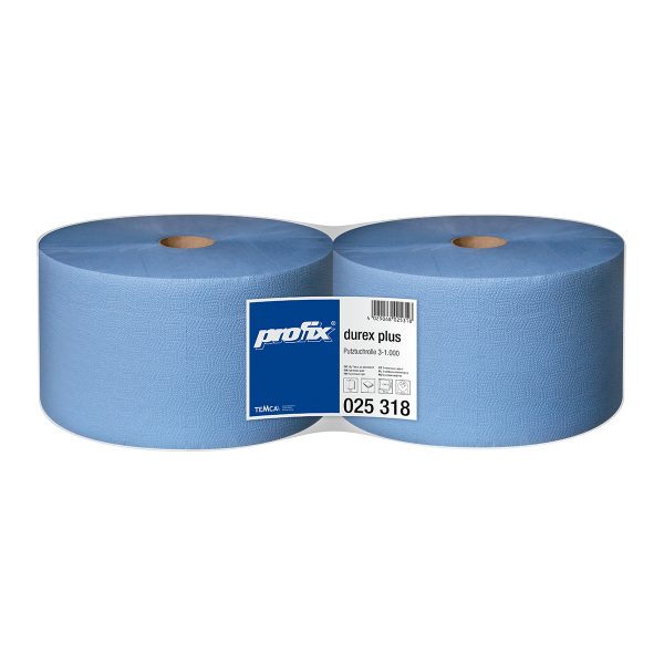 Putztücher EURO, Rolle, blau 3 lagig