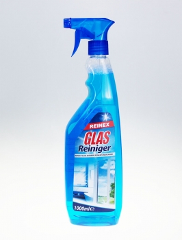 Glasreiniger mit Sprühkopf