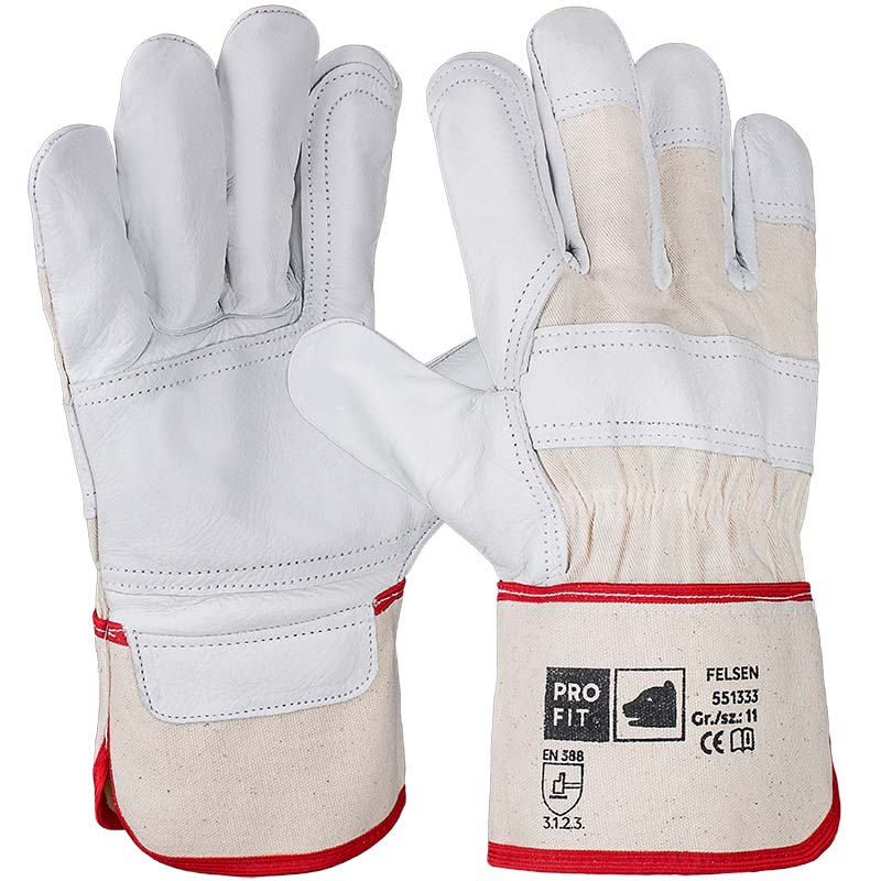 Rindvolllederhandschuh verstärkt Gr. 10