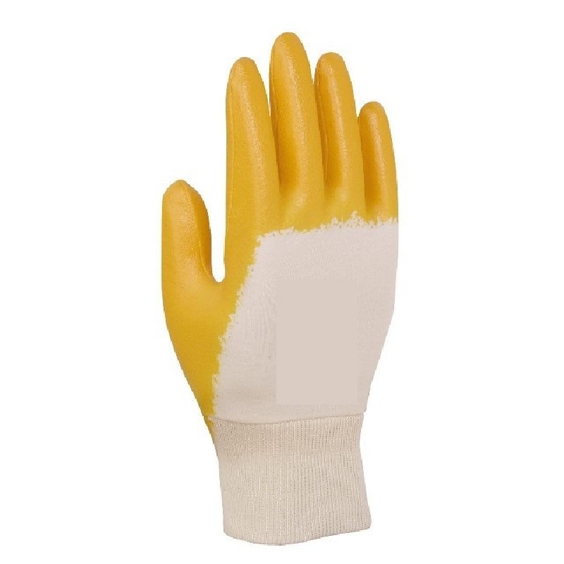 Nitril-Handschuhe gelb teilbeschichtet