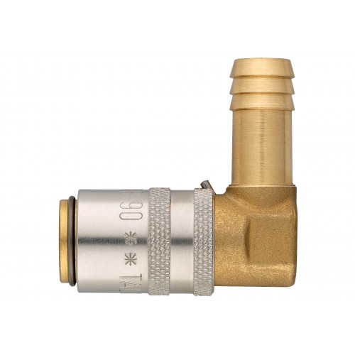 Temperierkupplung DN 6 ohne Ventil / 90°