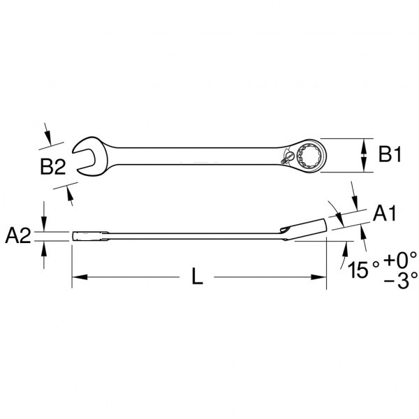 DUO GEARplus Ring-Maulschlüssel  SW 30 3