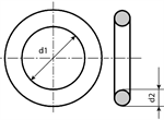 O-Ringe 5 x 1.2 mm  EPDM 70