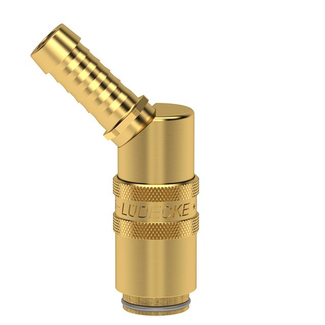 Einhandkupplung 10 mm 45 Grad